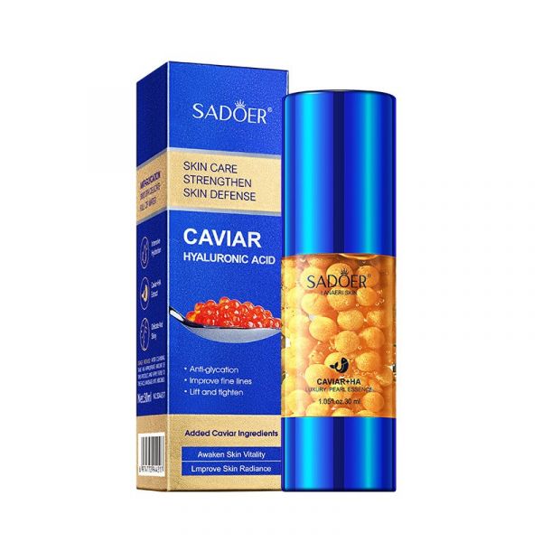 SADOER Rejuvenating facial serum with caviar extract and hyaluronic acid, 30g.